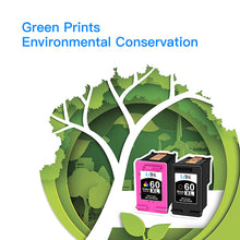 Remanufactured Ink Cartridge Replacement for HP 60XL 60 XL CC641WN CC644WN High Yield for HP Photosmart C4680 D110, Deskjet D2680 F2430 F4210, Shows Accurate Ink Level (1 Black | 1 Tri-Color