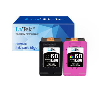 Remanufactured Ink Cartridge Replacement for HP 60XL 60 XL CC641WN CC644WN High Yield for HP Photosmart C4680 D110, Deskjet D2680 F2430 F4210, Shows Accurate Ink Level (1 Black | 1 Tri-Color