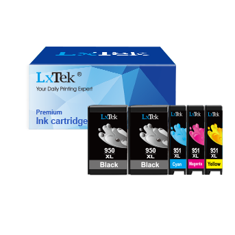 Compatible Ink Cartridge Replacement for HP 950 950XL 951 951XL Ink Cartridge (5 Pack), Work with OfficeJet PRO 8600 8610 8620 8630 8100 8625 8615 276dw (2 Black, 1 Yellow, 1 Magenta, 1 Cyan)