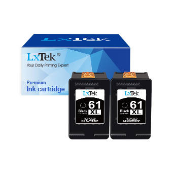 Remanufactured Ink Cartridge Replacement for HP 61XL 61 XL to use with Envy 4500 5530 5535, DeskJet 2540 1010, OfficeJet 4632 4634, Shows Accurate Ink Level (High Yield, 2 Black)