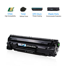 Compatible Toner Cartridge Replacement for HP 83A CF283A to use with Laserjet Pro MFP M125nw M201dw M225dw M201n M125a M127fn M127fw, 4 Black