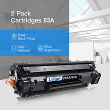 Compatible Toner Cartridge Replacement for HP 83A CF283A to use with Laserjet Pro MFP M125nw M201dw M225dw M201n M125a M127fn M127fw, 2 Black