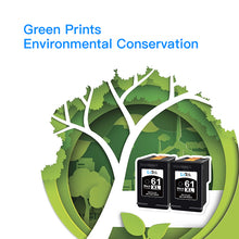 Remanufactured Ink Cartridge Replacement for HP 61XL 61 XL to use with Envy 4500 5530 5535, DeskJet 2540 1010, OfficeJet 4632 4634, Shows Accurate Ink Level (High Yield, 2 Black)