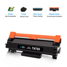 Compatible Toner Cartridge Replacement for Brother TN760 TN 760 TN730 TN-730 to use with DCP-L2550DW HL-L2350DW HL-L2395DW MFC-L2710DW HL-L2370DW MFC-L2750DW HL-L2390DW Printer (Black,4-Pack)