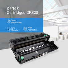 Compatible Drum Unit Replacement for Brother DR820 DR-820 (2 Black, Super-High Yield 60,000 Pages)
