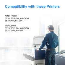 Compatible Toner Cartridge Replacement for Xerox Phaser 6510, WorkCentre 6515 High Yield (1 Black, 1 Cyan, 1 Magenta, 1 Yellow, 4-Pack)