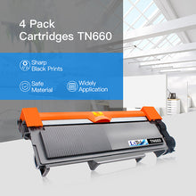 Compatible Toner Cartridge Replacement for Brother TN660 TN-660 TN630 TN-630 to use with HL-L2300D HL-L2380DW HL-L2340DW HL-L2320D MFC-L2740DW DCP-L2540DW Printer(4 Black), High Yield