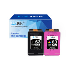 Remanufactured Ink Cartridge Replacement for HP 63XL 63 XL to use with Envy 4520 4516 Officejet 4650 3830 3833 3831 4655 DeskJet 1112 3632 2130 2132, Shows Accurate Ink Level, 2 Pack