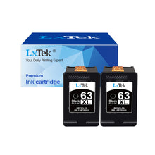 Remanufactured Ink Cartridge Replacement for HP 63XL 63 XL to use with Officejet 5255 5258 3830 3833 4650 Envy 4520 4516, DeskJet 1112 2132 3632 Printer, (2 Black) High Yield, New Updated Chip