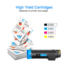 Compatible Toner Cartridge Replacement for Xerox Phaser 6510, WorkCentre 6515 High Yield (1 Black, 1 Cyan, 1 Magenta, 1 Yellow, 4-Pack)