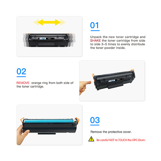 V4ink 2pk Compatible 12a Toner Cartridge Replacement For Hp 12a | Seychelles