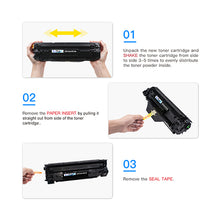 Compatible Toner Cartridge Replacement for HP 83A CF283A to use with Laserjet Pro MFP M125nw M201dw M225dw M201n M125a M127fn M127fw, 2 Black