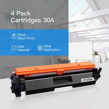 Compatible Toner Cartridge Replacement for HP 30A CF230A 30X CF230X to use with Laserjet Pro MFP M203dw M227fdw M227fdn M203d M203dn M227sdn M227 M203Printer (Black, 4-Pack)