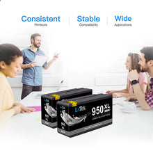 Compatible Ink Cartridge Replacement for HP 950 950XL to use with OfficeJet PRO 8610 8600 8620 276dw 8630 251dw 8100 8615 8625 8640 8660 271dw Printer, High Yield, with Smart Chip, 2 Black