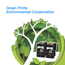 Remanufactured Ink Cartridge Replacement for HP 63XL 63 XL to use with Officejet 5255 5258 3830 3833 4650 Envy 4520 4516, DeskJet 1112 2132 3632 Printer, (2 Black) High Yield, New Updated Chip