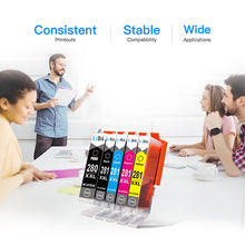 Compatible Ink Cartridge Replacement for Canon PGI-280XXL CLI-281XXL PGI 280 XXL CLI 281 XXL to use with PIXMA TR8520 TS9120 TS6220 TS9520 TS8220 TS9521C TS6120 TS8120 TR7520 TS702 (5-Pack)